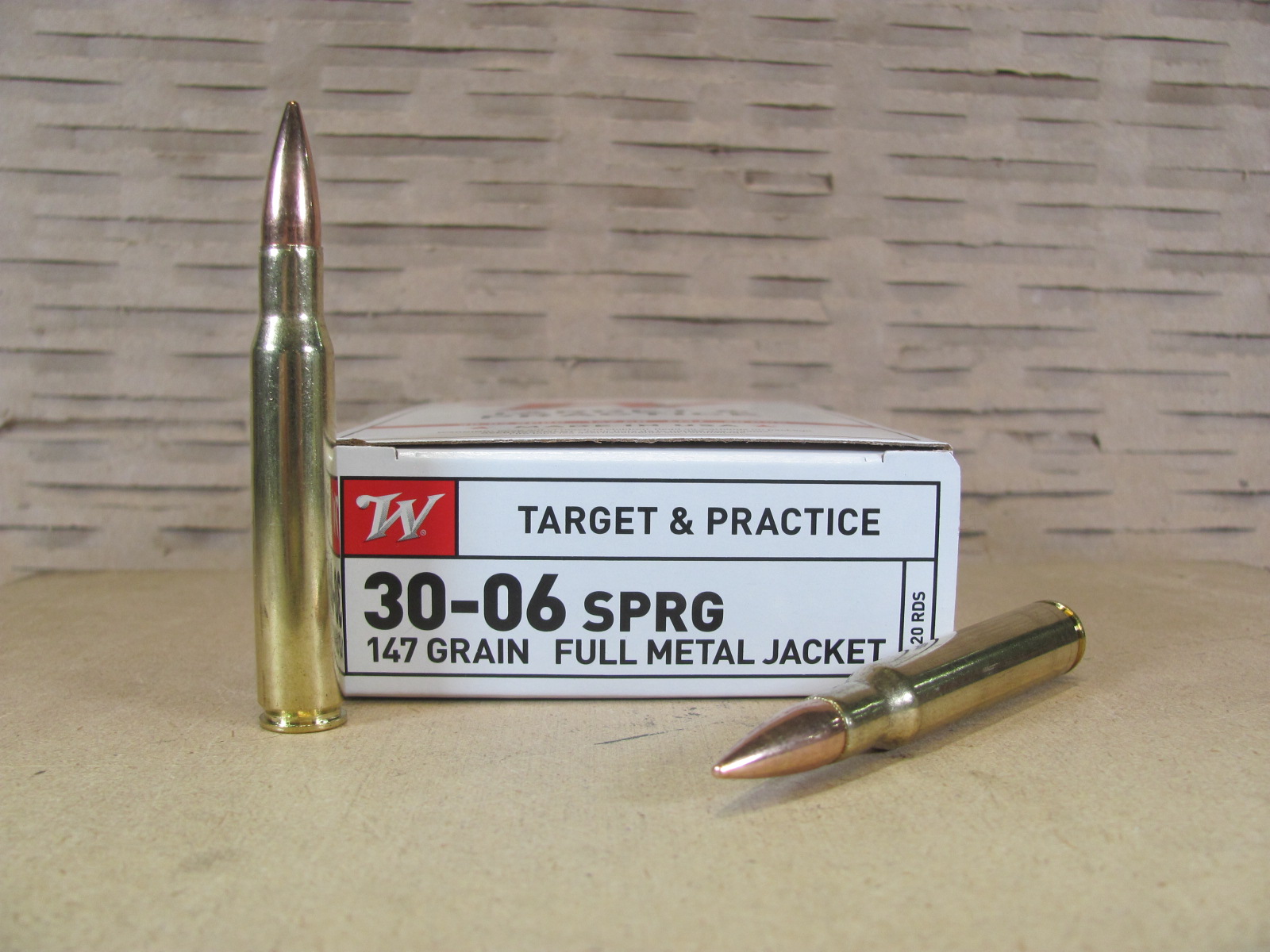 20 Round Box – 30-06 Springfield Winchester Mil-Spec 147 Grain FMJ Ammo – USA3006