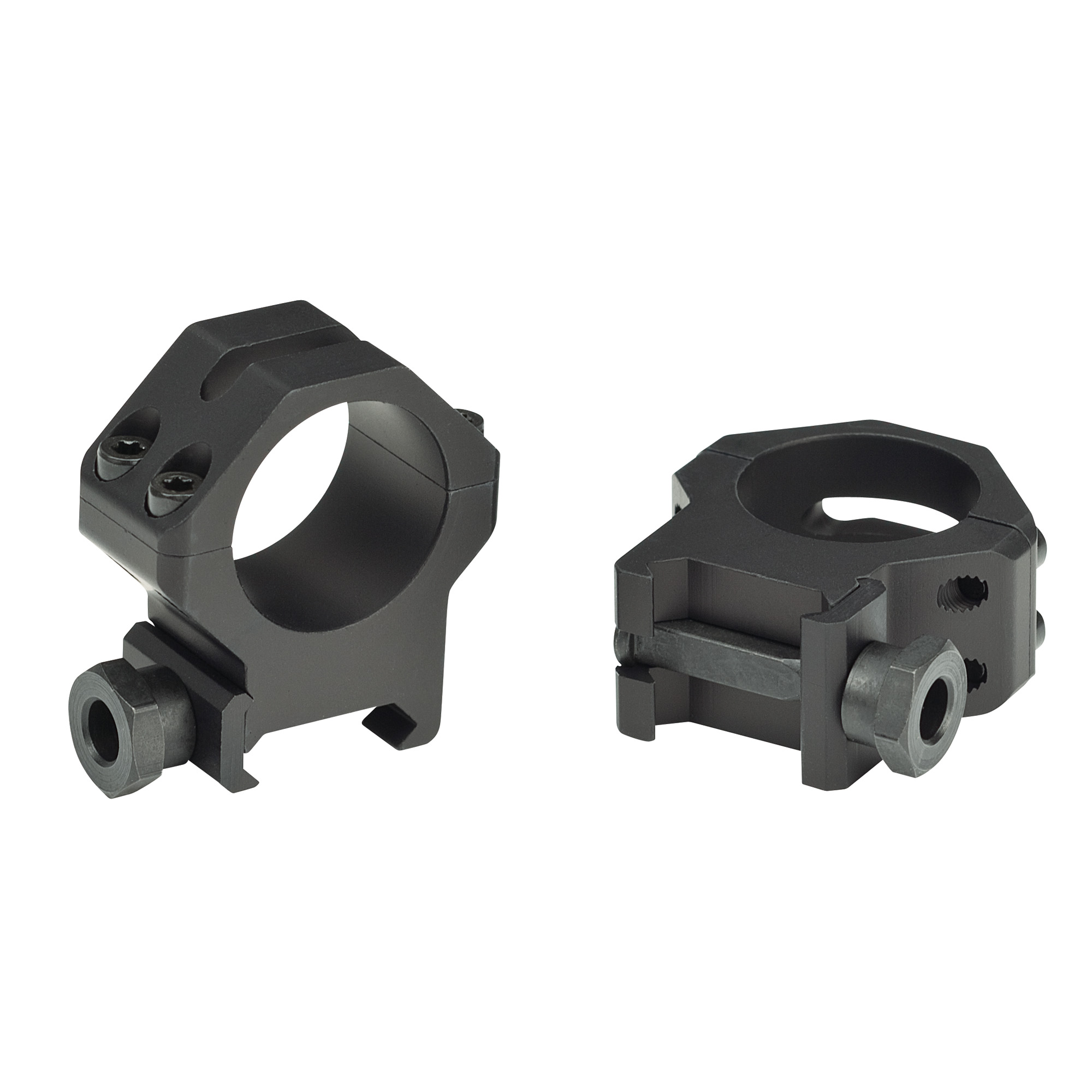 Weaver 4 Hole Tactical, 1" High Rings, Fits Picatinny, Matte Finish, Black