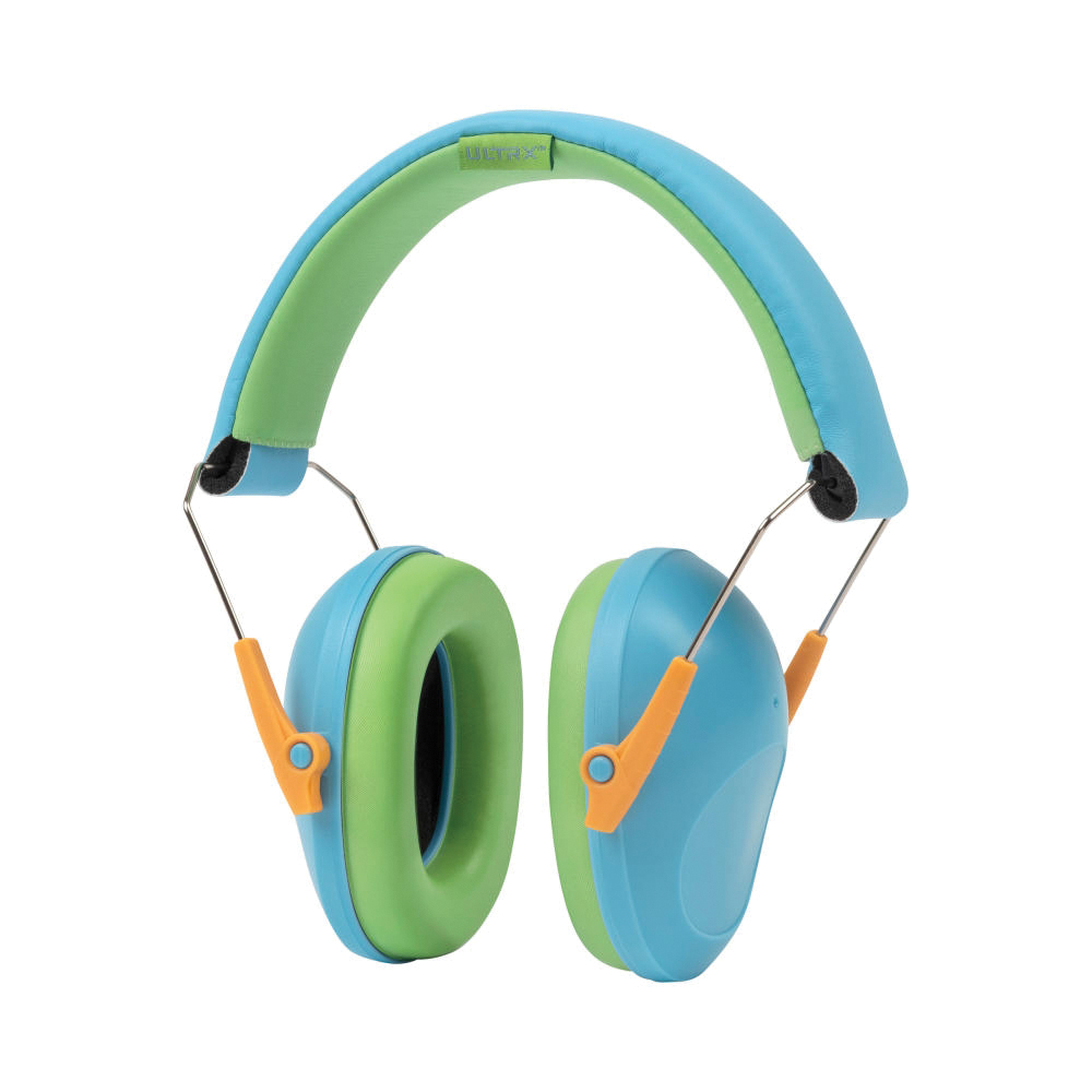 ULTRX 23 dB Children's Passive Hearing Earmuffs, Light Blue