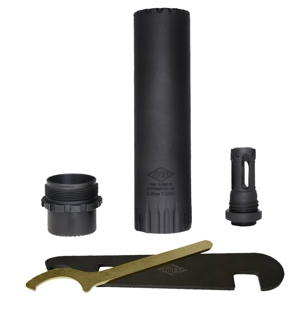YHM Turbo T3 556mm Rifle Suppressor with Flash Hider