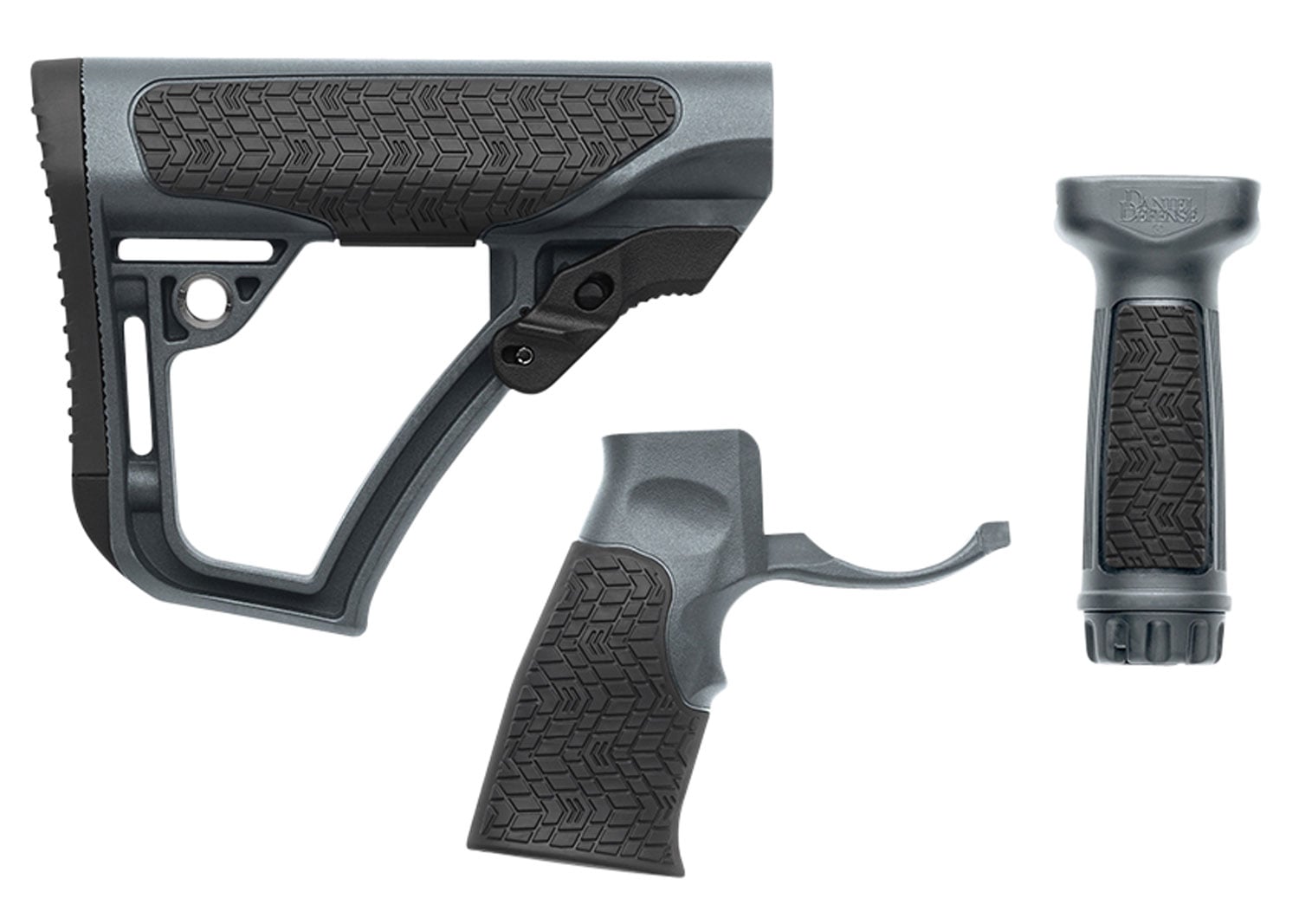 Daniel Defense Collapsible Buttstock Kit, Gray - 28-102-06145-012