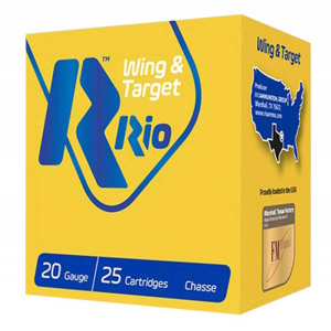 RIO AMMUNITION WT2075 Wing & Target 20 Gauge 2.75 7/8 oz 7.5 Shot 25 Bx/ 10 Cs