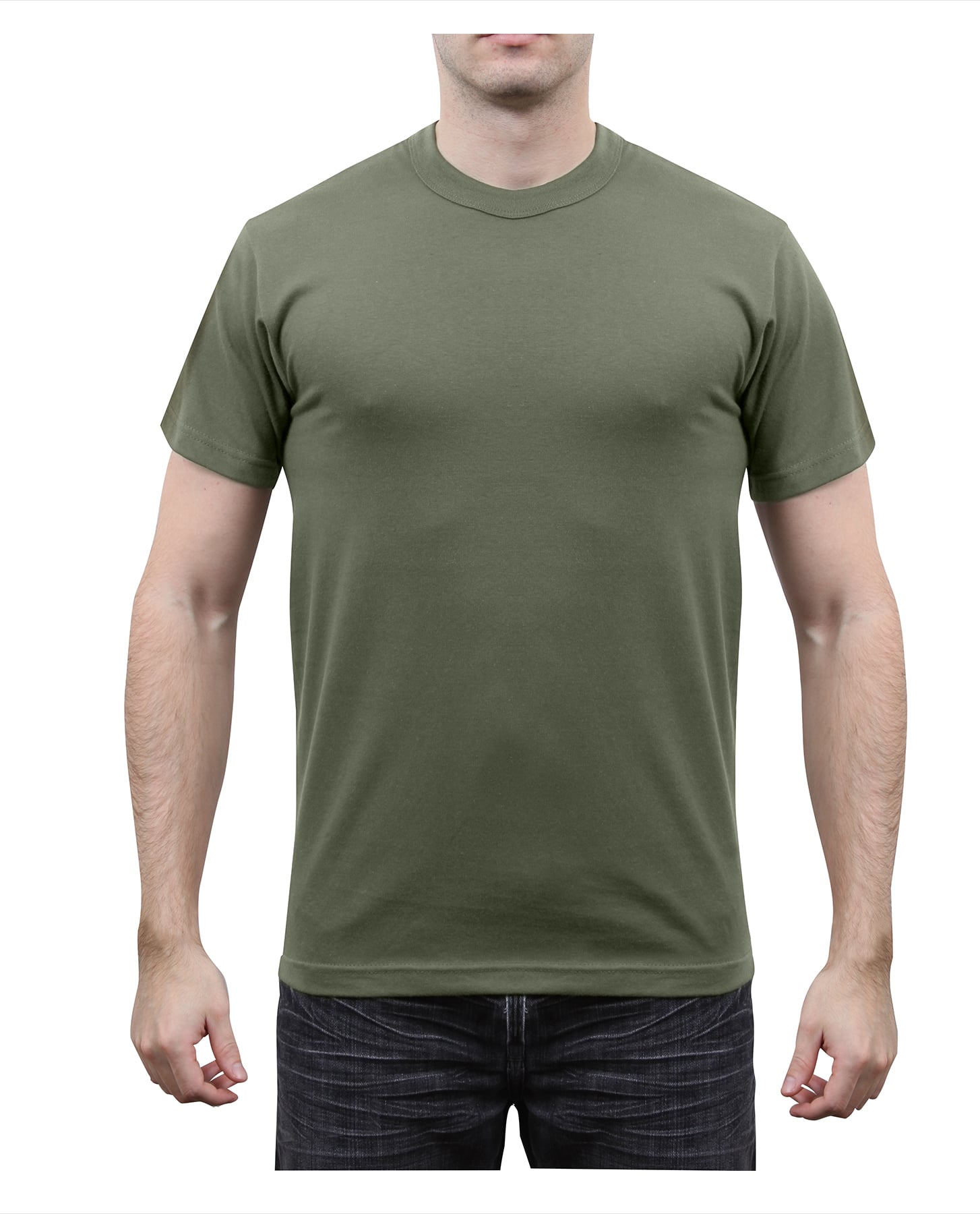 Rothco Solid Color 100 Cotton T-Shirt - Foliage Green, Large