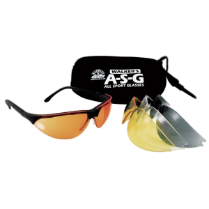 Walker-S Walker's Sport Shooting Glasses Black with Multiple Lenses 4/ct