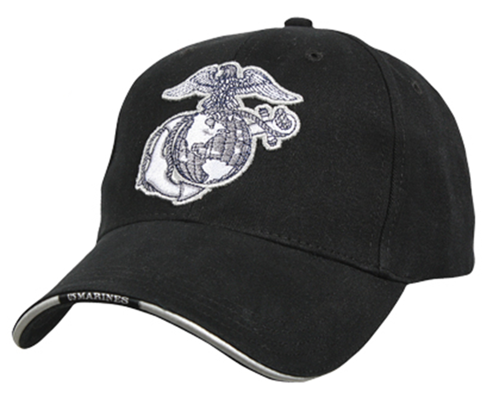 Rothco Deluxe Eagle, Globe Anchor Low Profile Cap - Black