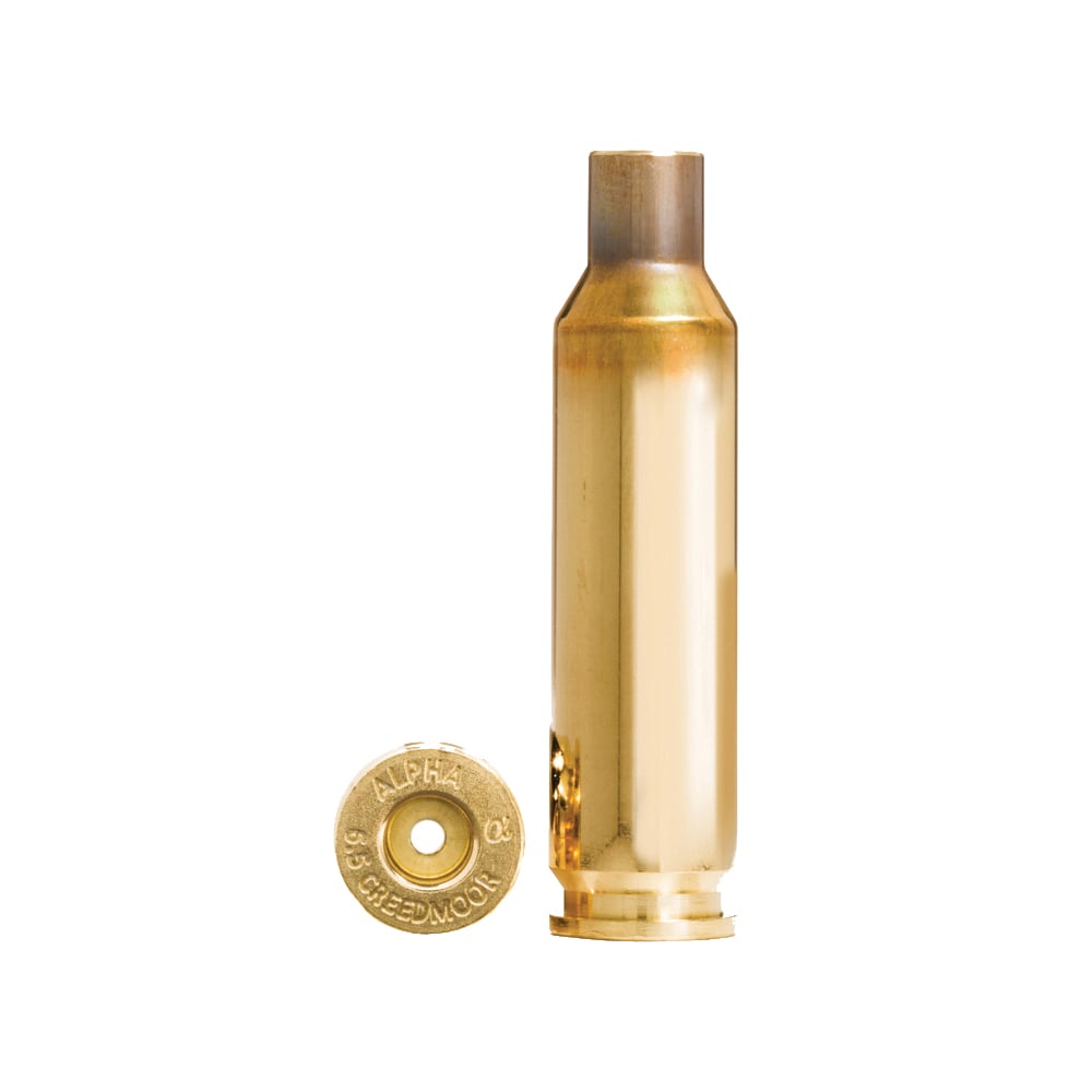 Alpha Munitions 6.5 Creedmoor Large Rifle Unprimed Brass Cartridge Case, 100rds