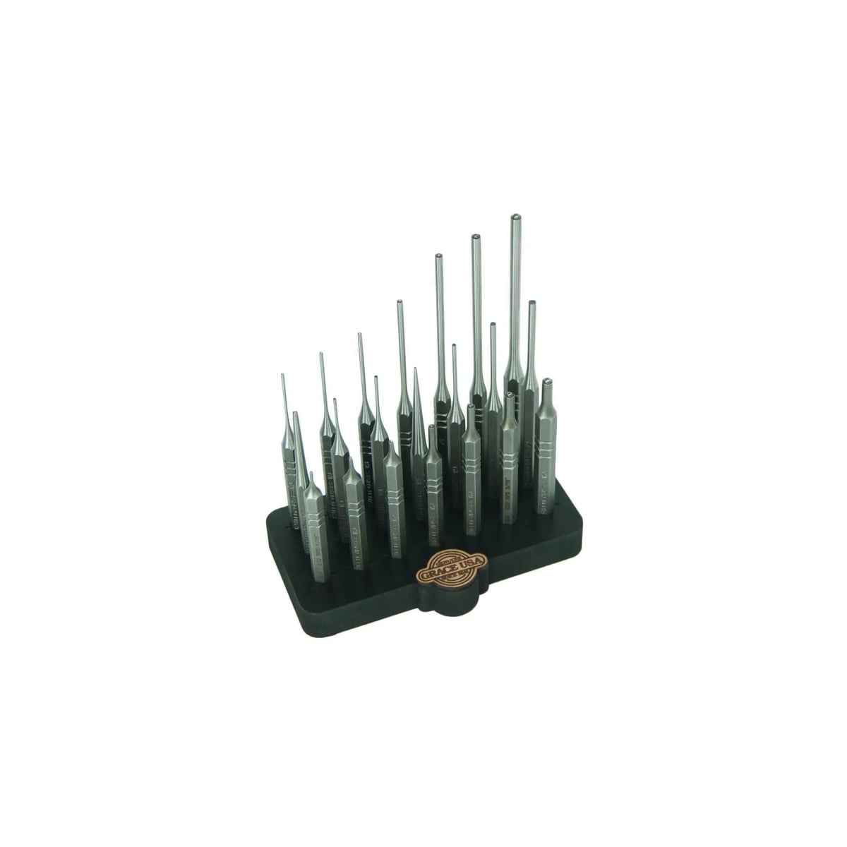 Grace USA 21-Piece Punch Set w/Bench Block