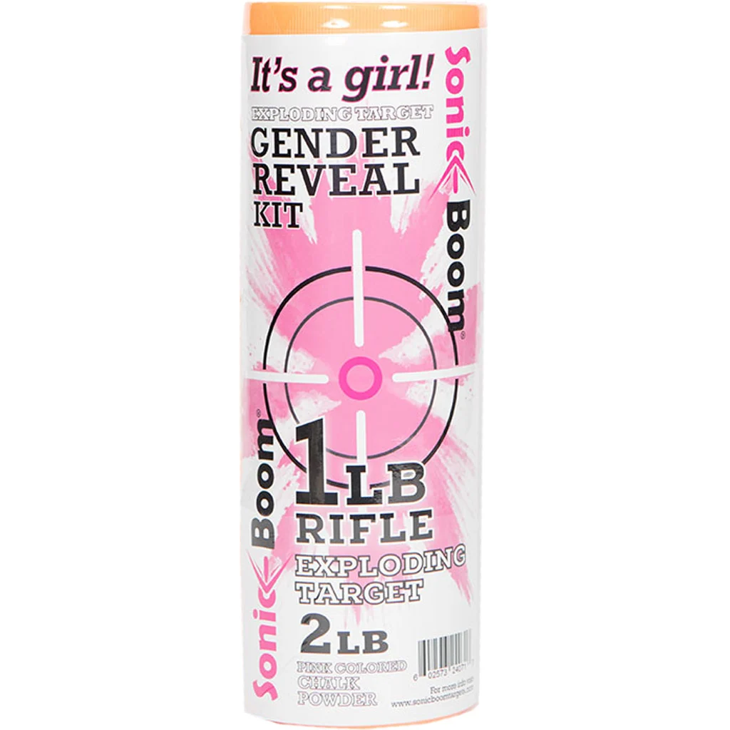 Sonic Boom Exploding Target Gender Reveal Kit Girl 1 lb. Pink