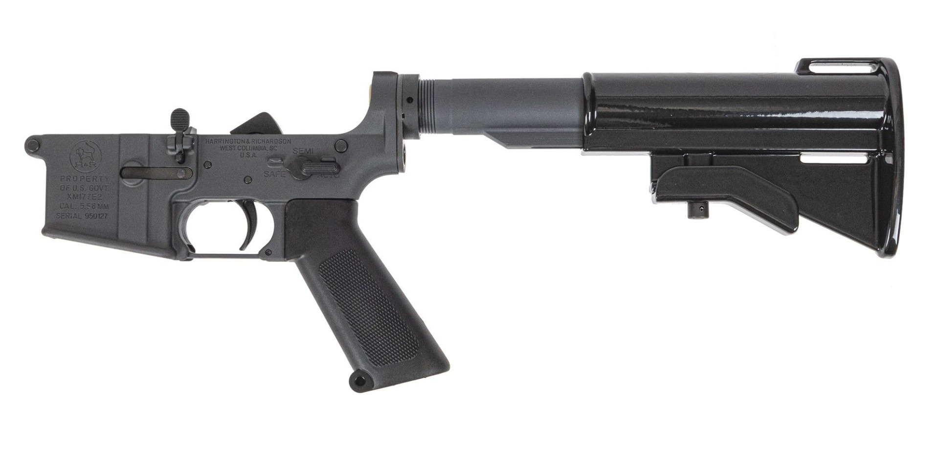 Harrington & Richardson BLEM Complete Gray XM177E2 Lower, 2 Position Tube, Authentic Aluminum Stock