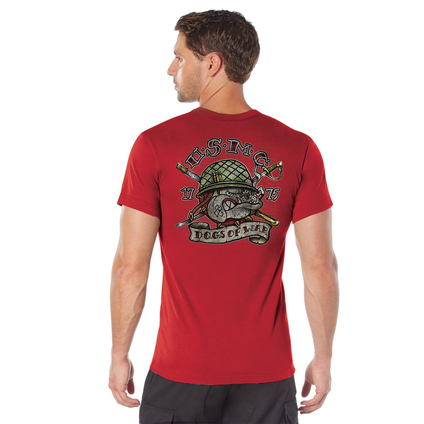Rothco Usmc Dogs Of War T-Shirt - Red, X-Large