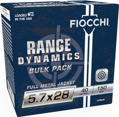 Fiocchi 5.7x28mm 40gr FMJ Range Dynamics Ammo - 150 Rounds
