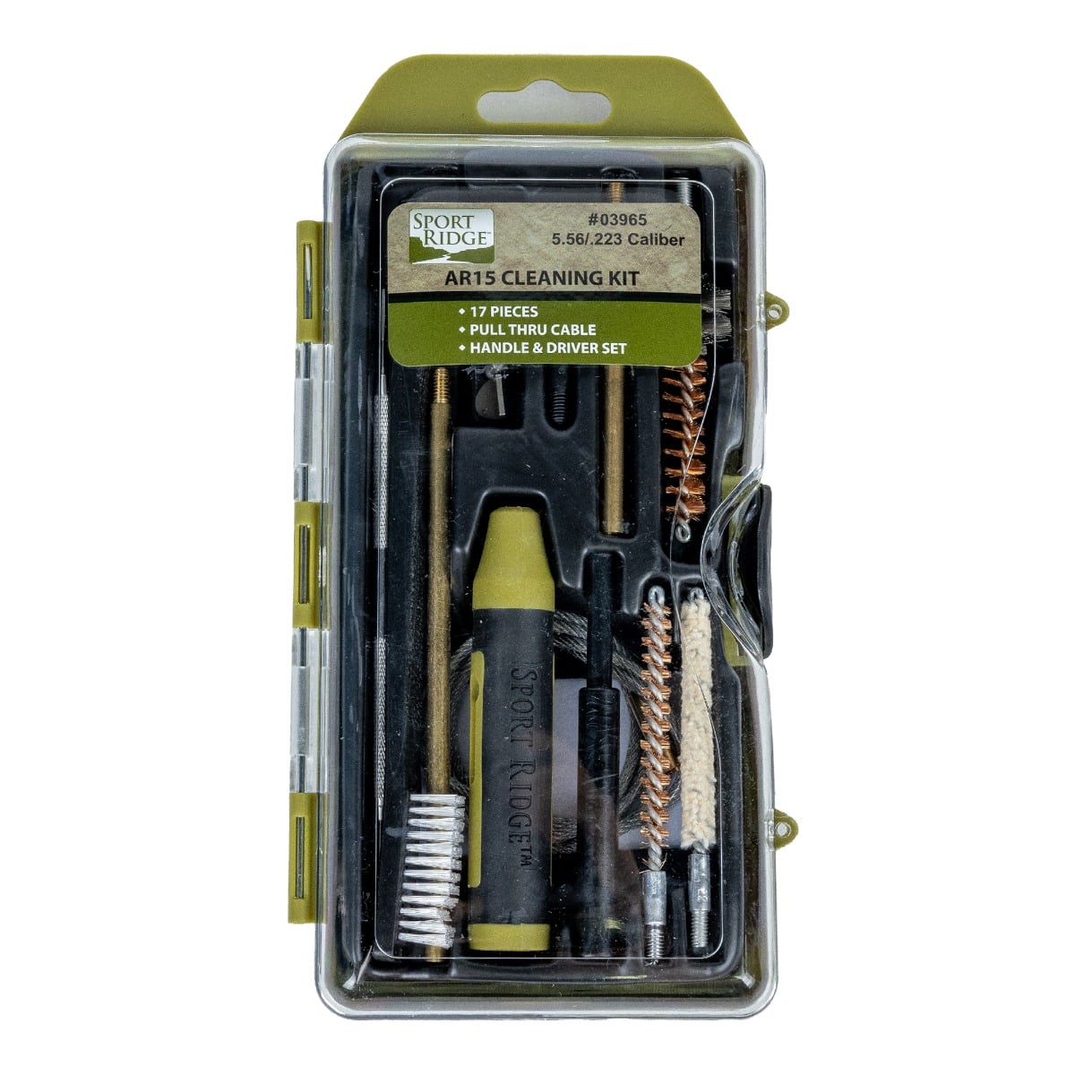 Sport Ridge M16/AR15 Rifle Cleaning Kit, 5.56/.223 Caliber (17 Piece) - 03965