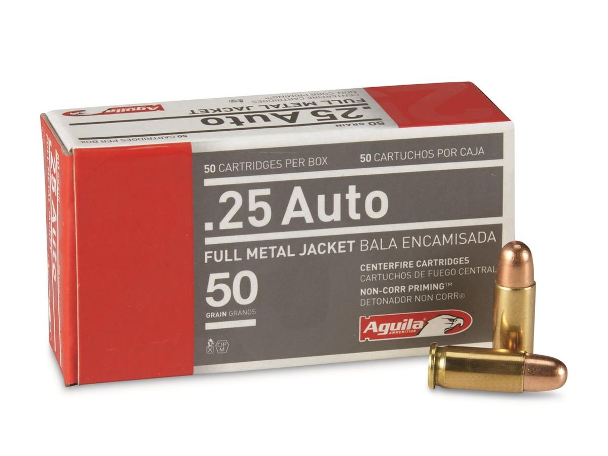 AGUILA 25 AUTO FMJ 50GR 50RD BOX 20 BXS PER CS - No Credit Card Fees - Low, flat rate shipping