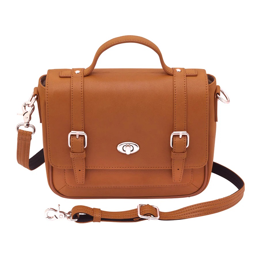 Gun Tote'n Mamas Schoolgirl Crossbody Concealed Carry Purse, Saddle - GTM-36