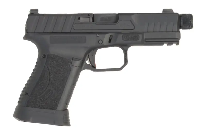 TriStar 85780 Apoc Pro 9mm Luger 15+1 4.50" Black Threaded Barrel, Black Steel Optic Ready/Serrated Slide, Black Polymer Frame w/Picatinny Rail, Interchangeable Backstrap Grip