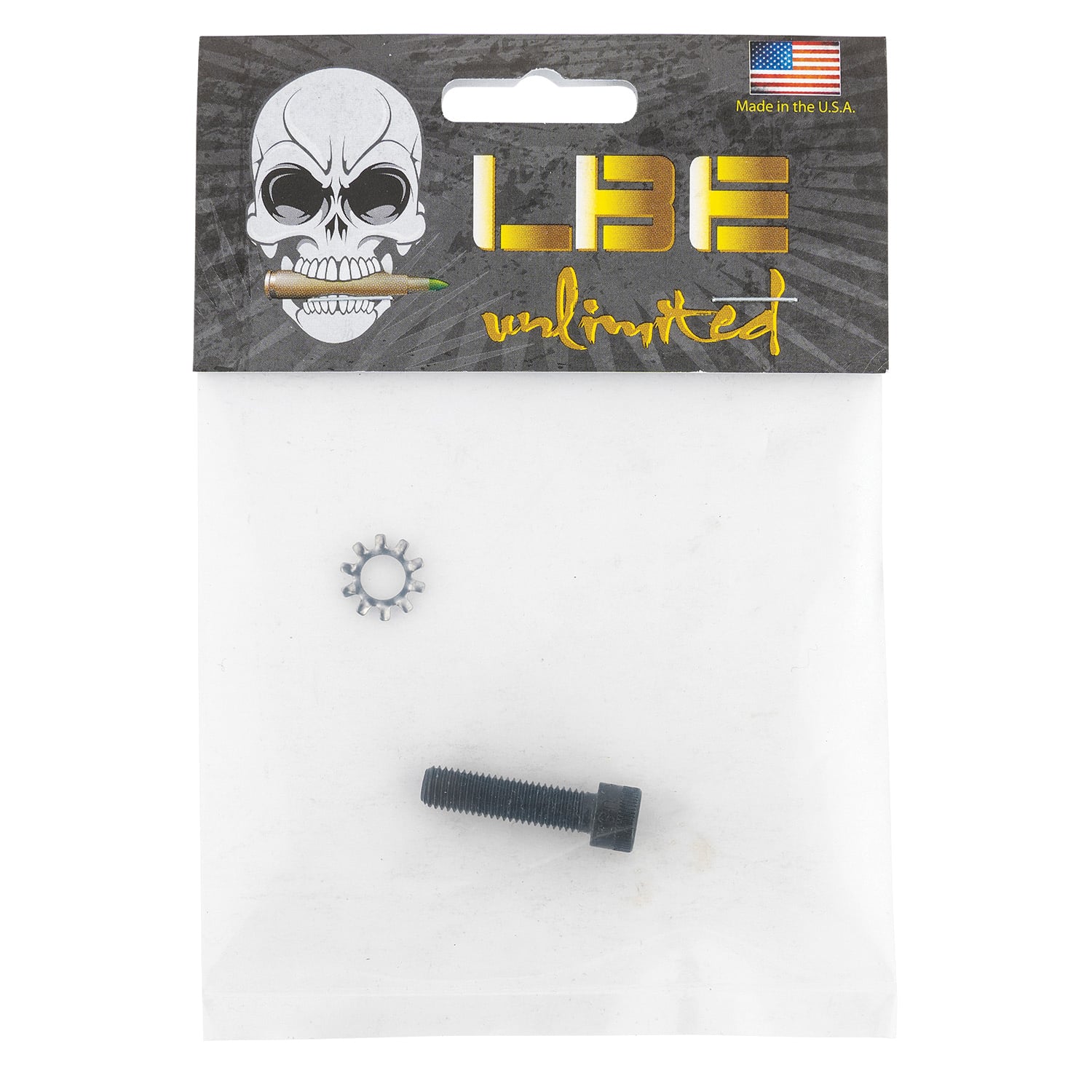 LBE Unlimited Pistol Grip Screw and Locktooth Washer for AR-15, Black - ARGRPSW