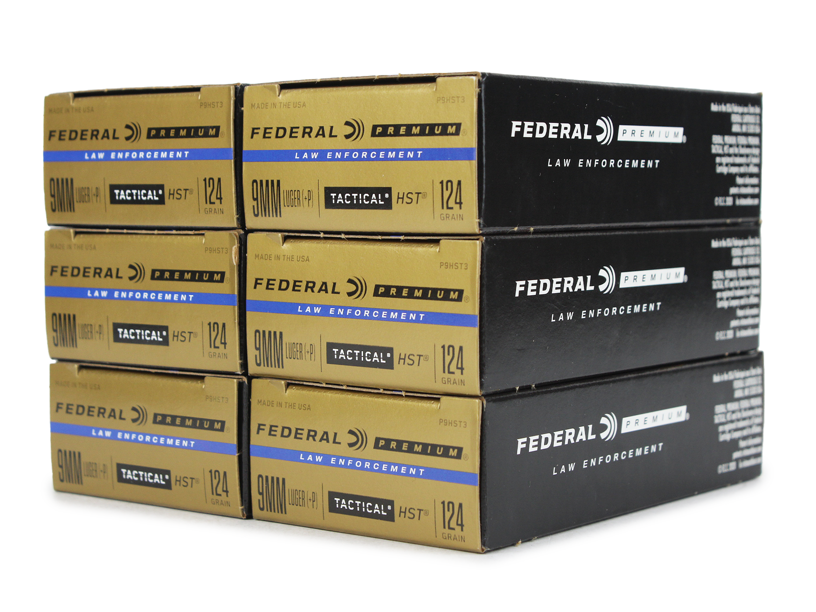 Federal Premium HST 9mm 124 Gr +P JHP (Range Bundle)
