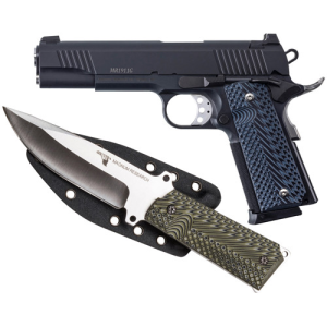 MAGNUM RESEARCH 1911 9mm "G" 5" Carbon Steel Black w/KNIFE1911