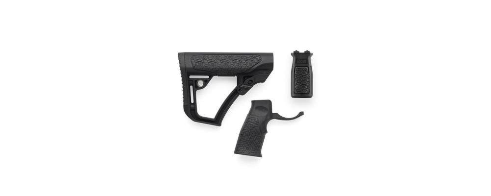 Daniel Defense Buttstock, Pistol Grip & M-LOK Vert Grip Combo - Mil Spec + - 28-088-12065-011