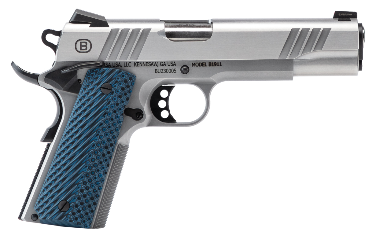 Bersa B1911 .45 ACP 5" Brushed Stainless Semi-Auto Pistol