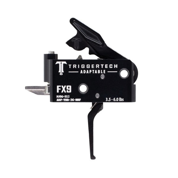Triggertech Adaptable (3.5-6 lb) Flat Lever Trigger for FX9 Carbines, Clean Black PVD - ARFTBB36NNF