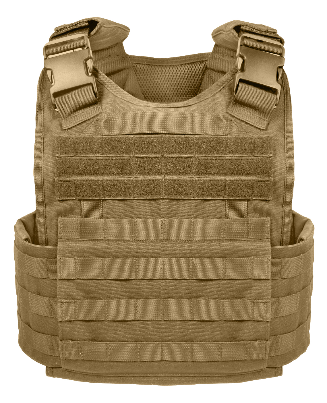 Rothco Molle Plate Carrier Vest - Coyote Brown, Regular