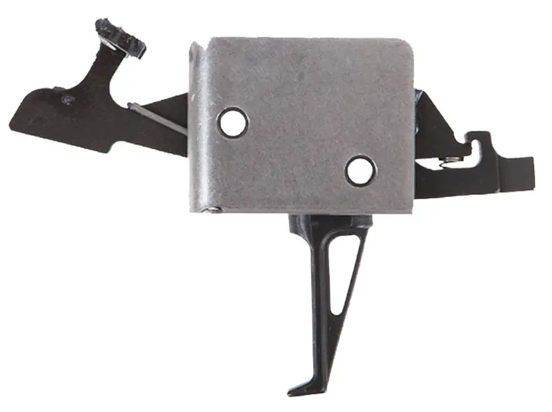 CMC Triggers 93504 Drop-In Two-Stage Flat Trigger w/ 2-4 lbs Draw Weight Black/Silver Finish