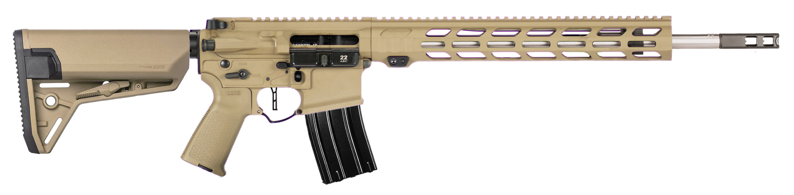 APF DMR 2.0 6MM ARC FDE 18 MLOK Rifle
