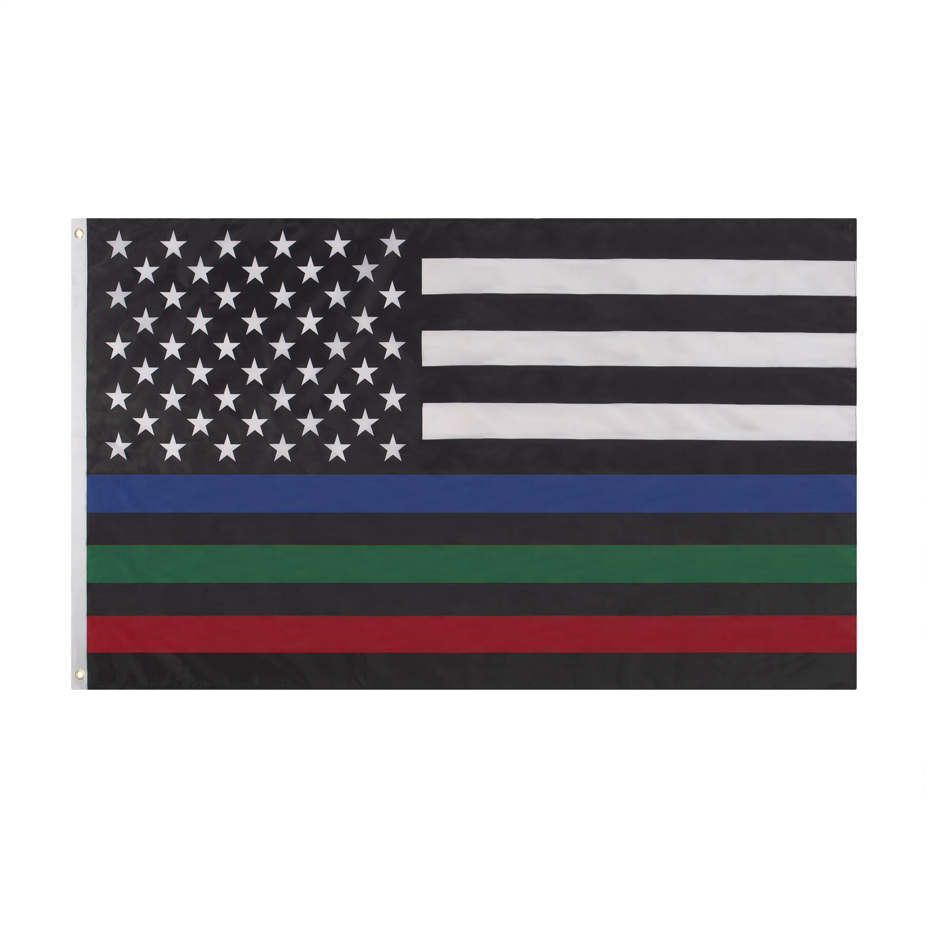Rothco Thin Red, Blue, And Green Line Us Flag - 3 X 5