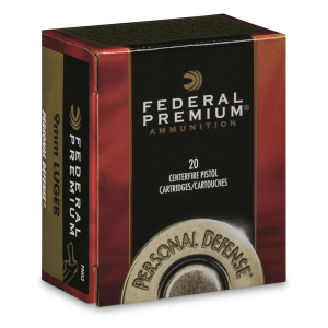 Federal Hydra-Shok 9mm JHP 124 Grain 20 Rounds