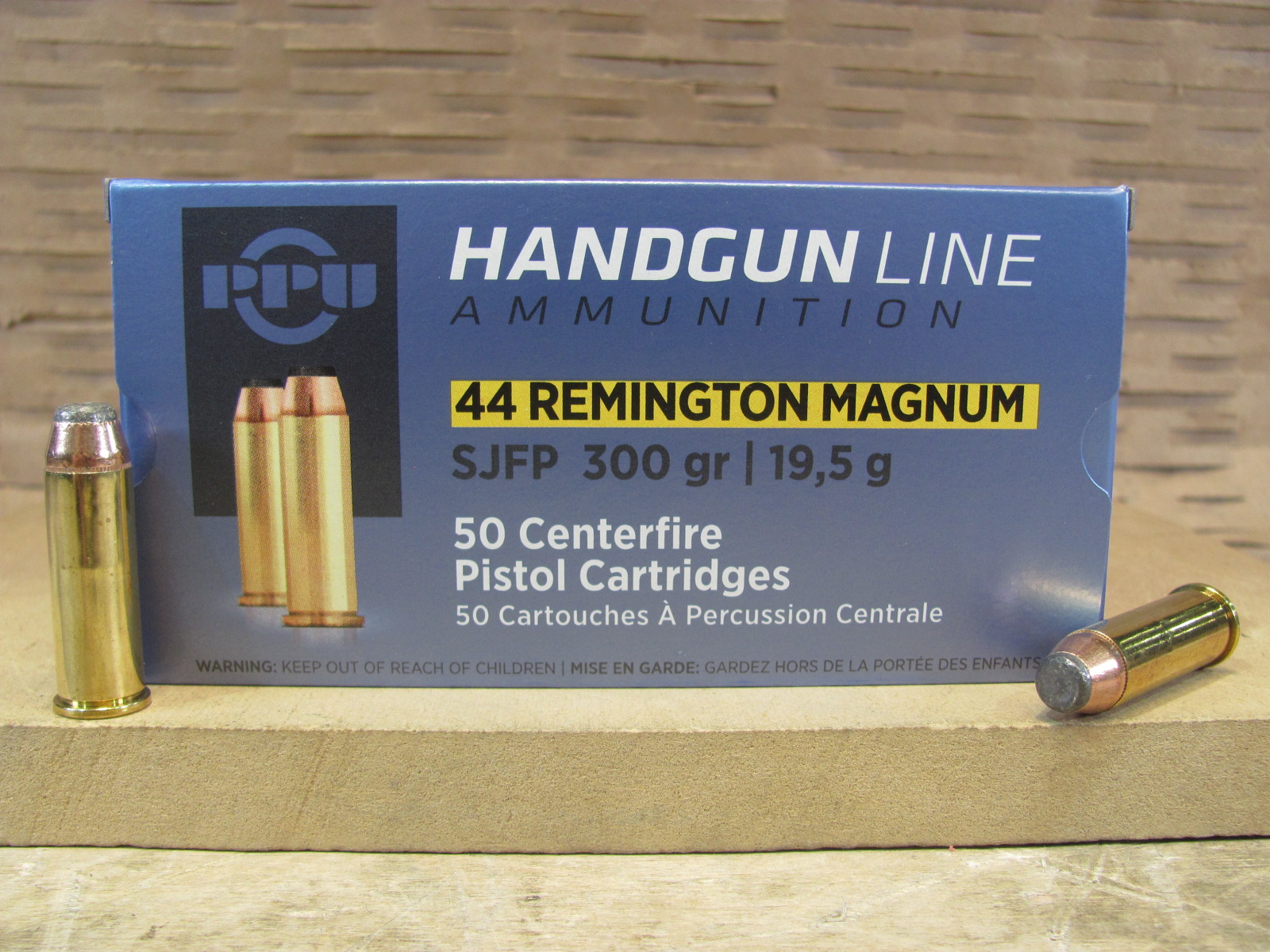 500 Round Case – 44 Magnum 300 Grain SJFP Soft Point Prvi Partizan Ammo – PPH44MF