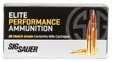 Sig Sauer Elite Match Grade .308 Winchester 175 Grain Open Tip Match Brass Cased Centerfire Rifle Ammunition