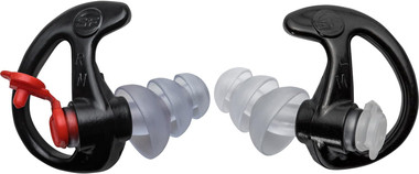 SureFire EP4 Sonic Defenders Plus Triple Flanged Earplugs, Black, Medium