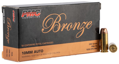 PMC Bronze 10mm Auto 200 Grain Full Metal Jacket Truncated Cone