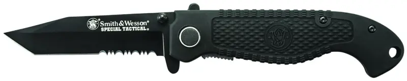 Smith Wesson Knives CKTACBSCP Special Tactical 3.50" Folding Part Serrated Stainless Steel Blade 4.60" Black