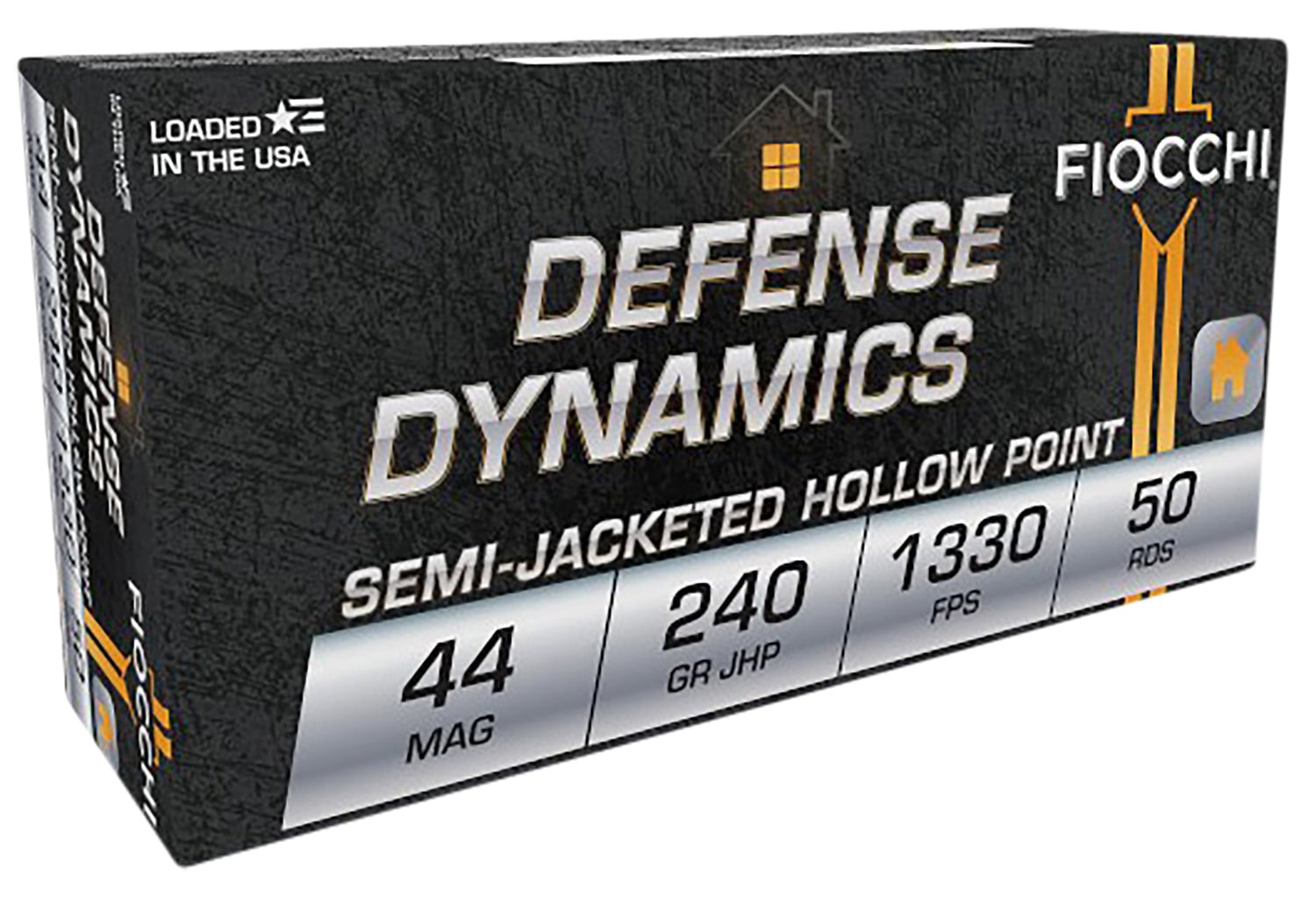 Fiocchi Defense Dynamics .44 Magnum 240gr JHP Ammo, 50rd - 44D500