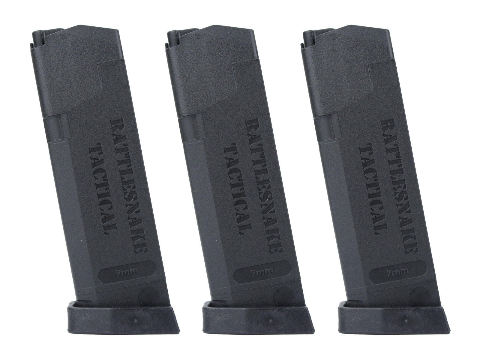 Rattlesnake Tactical 15-Round Glock Pattern Magazine for 9mm Double Stack Platforms (3 Pack)