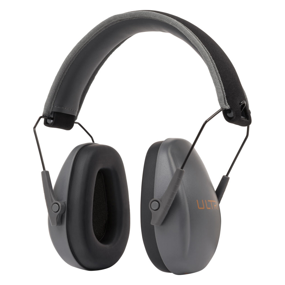 ULTRX 23 dB Slim Profile Passive Earmuffs, Gray