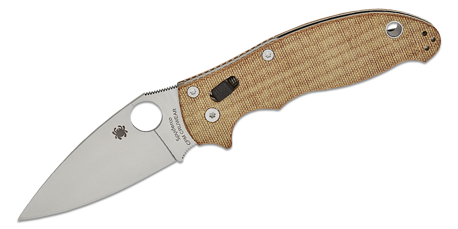 Spyderco Manix 2 Folding Drop Point Knife, Brown - C101MPCW2