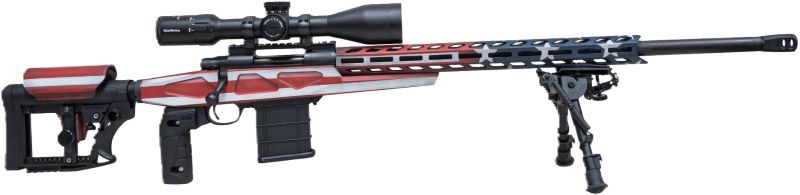 HOWA M1500 25 Creedmoor Rifle - USA Flag Chassis, 24" Barrel