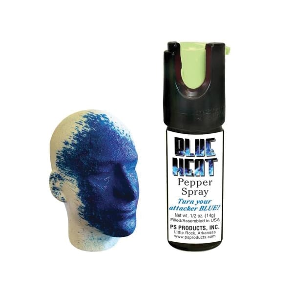 Personal Security Blue Heat Pepper Spray w/Blue Dye, 1/2 oz