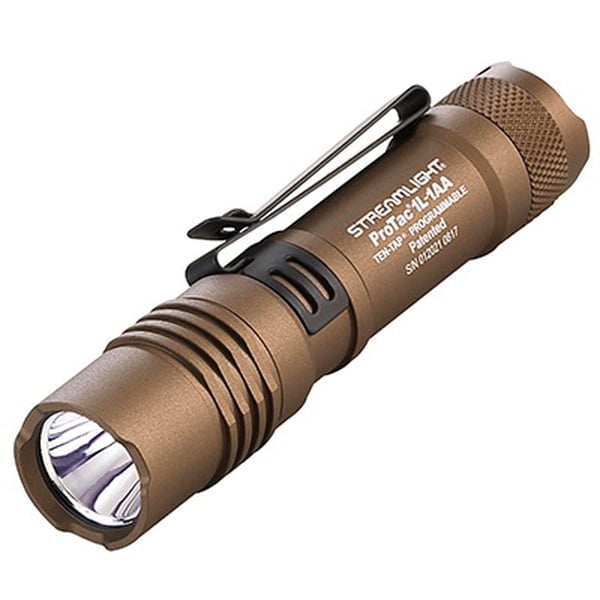 Streamlight ProTac 350 lm C4 LED Super Bright Tactical Dual Fuel Flashlight, Coyote - 88073