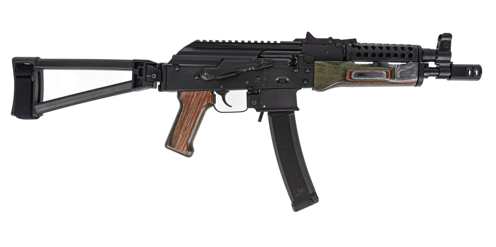 PSA AK-V 9mm Triangle Folding Pistol with Cheese Grater Upper Hand Guard, "Voodoo"