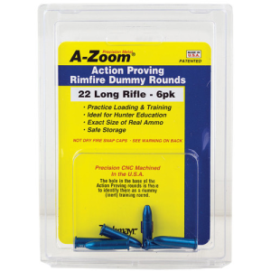 A-ZOOM Snap Caps Blue 6/Pack Aluminum