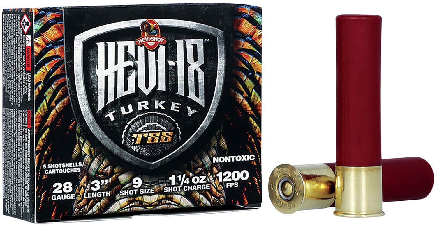 HEVI-SHOT HEVI-18 TSS TURKEY 28GA 3IN 1-1/4OZ #9 5 RD/BX 10 BX/CS - No Credit Card Fees - Low, flat rate shipping