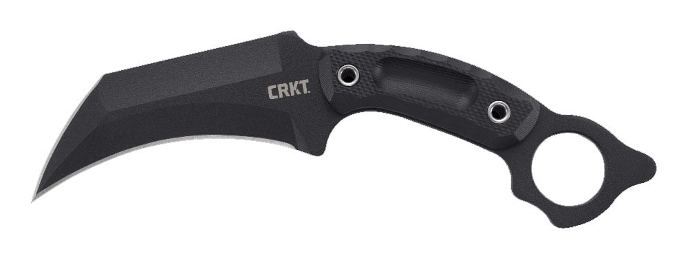 CRKT Du Hoc Fixed Blade with Sheath, Black Powder Coated - 2630