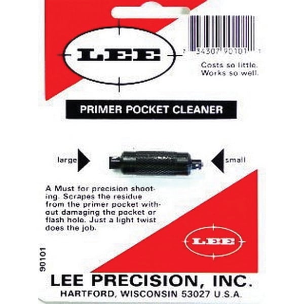 Lee Precision Black Steel Primer Pocket Cleaner, .204 Ruger/.50 BMG - 90101