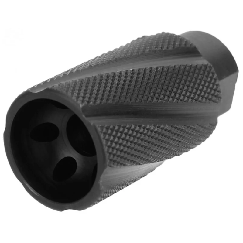 TacFire Knurled Linear Compensator Sound Concussion Forwarder .223/5.56 1/2x28 Black