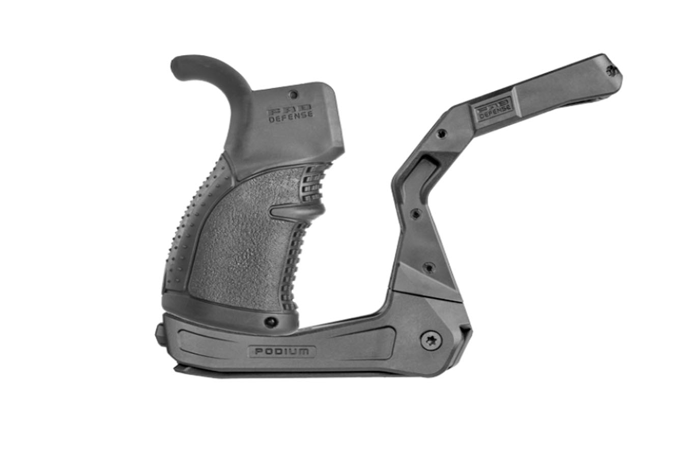 FAB Defense AR-15 Podium Grip with Bipod, Black - AR-Podium