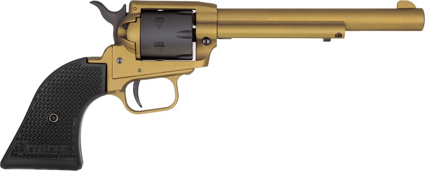 Heritage Arms .22 LR Revolver - Gold Finish, 6 Rounds